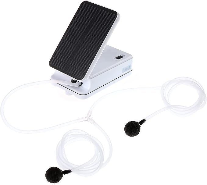 Sunsbell Air Pump Pond Kit Solar Kit Solar Water Pump Solar Powered Pool Pond Oxygenator Aerator Bubbler, for Garden Fountain Pool Aquarium Fish Tank