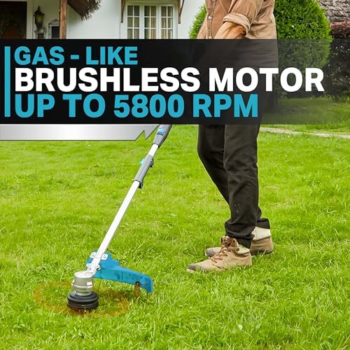 9" Lawnmower with 40V 2.0Ah Battery & Charger and 17" String Trimmer with 40V 4.0Ah Battery & Fast Charger & .095" Line