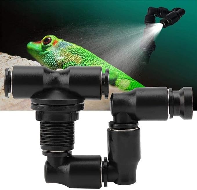 360 Degree Rotating Reptiles Fogger Mist Sprinkler Terrarium Nozzle Adjustable Greenhouse Pet Cooling System(Single Head)