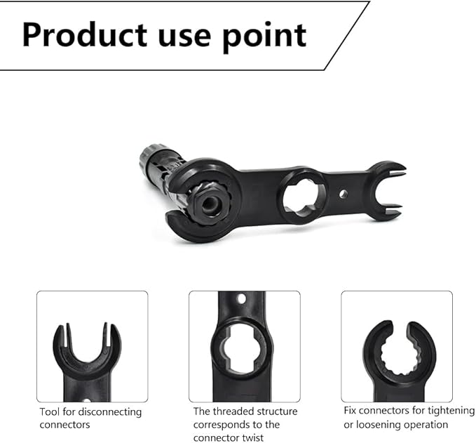 Solar Panel Connector Assembly Tool, PPE Solar Wrenches/Spanner, Solar Disconnect Removal Tool for Solar Panel Connector