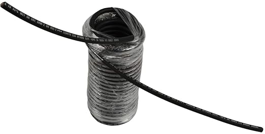 TEMCo 10 AWG Solar PV Wire, 20 ft Black, Bare Copper, Made in USA