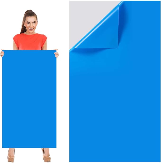 Aulock Exlarge Pool Liner Repair Patch - 4ft x 2.8ft Self-Adhesive PVC Vinyl Patch Kit for In-Ground or Above Ground Pools Inflatable Swimming Pools Boat Air Mattress, Light Blue