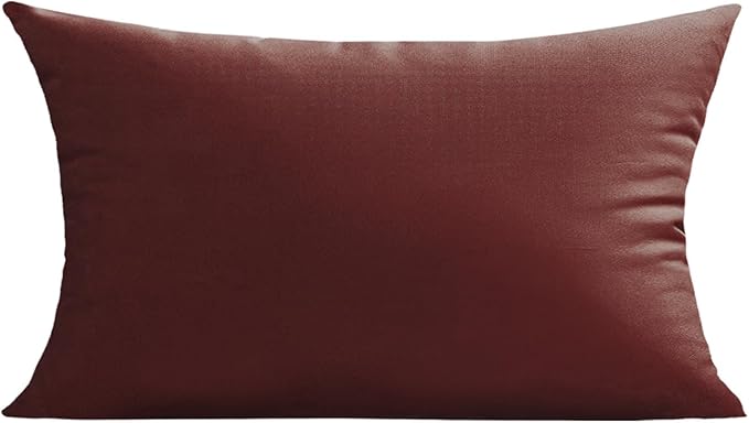 VAKADO 12x20 Lumbar Outdoor Waterproof WineRed Throw Pillow Covers Set of 2Decorative Tender Green Outside Patio Furniture Cushion Cases Decor for Garden Bench Porch Couch Tent Sunbrella
