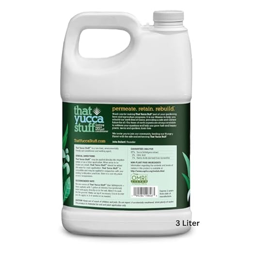OMRI Listed Soil Conditioner & Input Material Wetting Agent | 97% Yucca Schidigera Extract with Citric & Humic Acids | Boosts Water Penetration, Plant Health | Eco-Friendly | 3 Liter