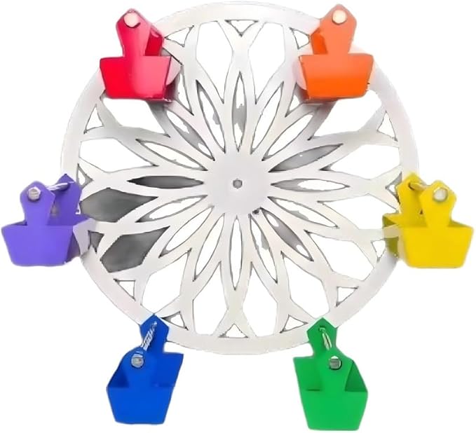 Ferris Wheel Bird Feeder of Fun for Your Feathered Friends: Spinning Feeder with Durable Steel Design, Easy to Install, Clean, and Refill for Outdoor Bird Watching (1)