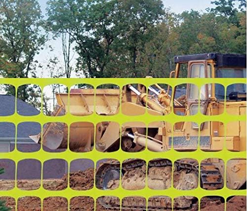Tenax 2A050121 Guardian Warning Barrier Safety Fence, 4' x 50', Fluorescent