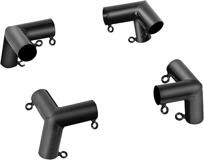 Aoneky 2'' Flat Roof Corner Canopy Fitting Couplers Kit - Frame Carport Connectors (4 Legs Kit)
