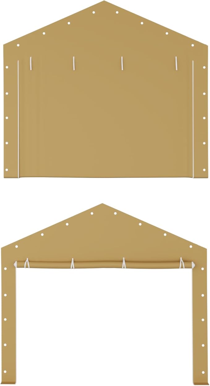 GarveeLife 10 ft x 20 ft Portable Carport Replacement Doors 2Pcs Yellow