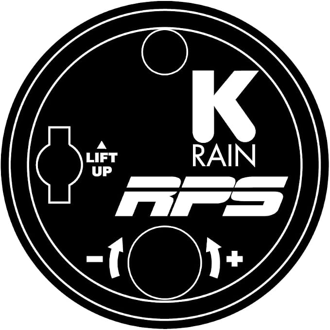 K-Rain RPS50 1/2" Gear Drive Rotor 4" Pop-Up, 18' - 33' Spray Distance, 20-70 PSI, 40 - 360 Arc Spray Pattern, Stainless Steel, Silver, Automatic Lawn Sprinkler Head, Includes Install Kit (5 Pack)