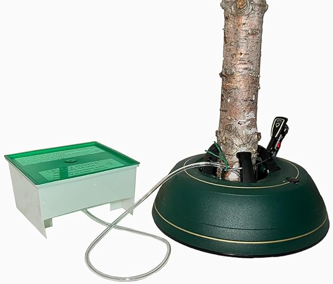 Automatic Christmas Tree Watering System | Reduce Needle Loss | Never Have a Dry Stand | Evergreen Helper® | US Patent 12,102,249