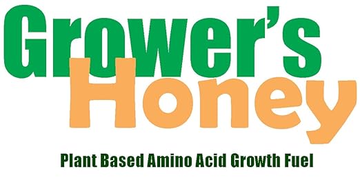 Grower's Honey Exceptional Growth with 100% Plant-Based Vegan Liquid Fertilizer - Organic Nutrient Boost 4-3-3 NPK Enhanced Photosynthesis Drought Tolerance All-Natural - Up to one Acre - One Gallon