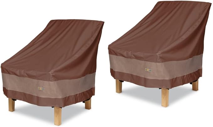 DUCKCOVERS Ultimate Waterproof 36 Inch Patio Chair Cover, 2 Pack, Outdoor Patio Chair Covers