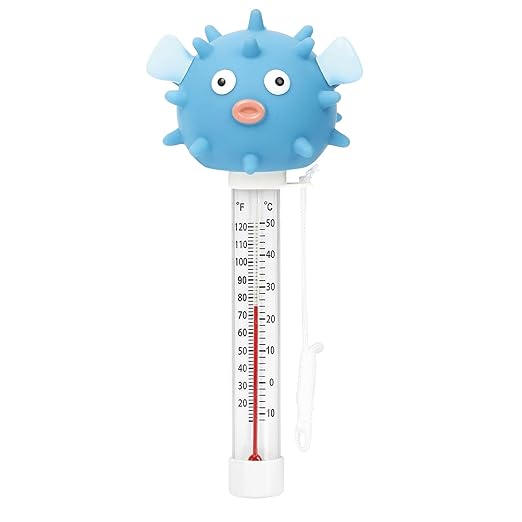 XY-WQ 2 Packs Floating Pool Thermometer, Large Size Easy Read for Water Temperature with String - Outdoor and Indoor Swimming Pools and Spas (Octopus & Puffer 08)
