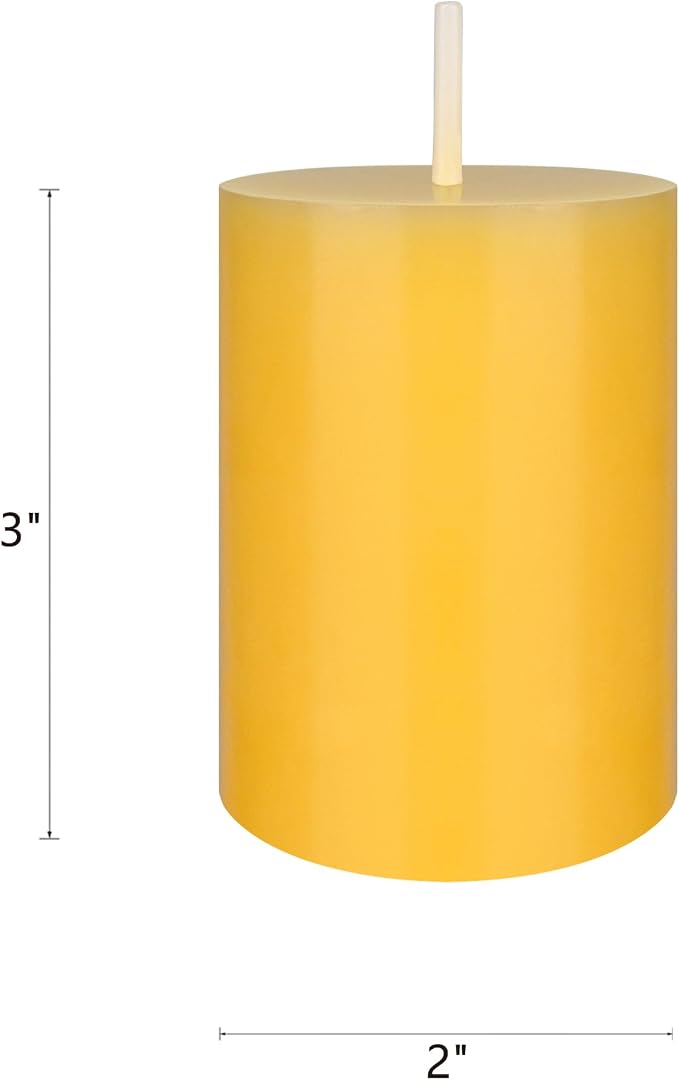 Mega Candles 6 pcs Scented Solid Citronella Pillar Candles, Hand Poured Wax Candle 2 Inch x 3 Inch, Indoor & Outdoor Use, Camping, Festivities, Events, Party Usage, Patio, Barbecue BBQ, Picnics