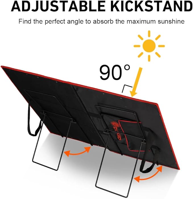 DOKIO Solar Panel Tilt Mount Stand – Lightweight Adjustable Stainless Steel Bracket for Foldable Panels, Portable Angle Adjustment for RV, Tent, Balcony, Camping