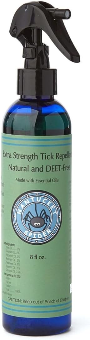 Nantucket Spider Tick Repellent Spray (8 oz) | DEET-Free | Essential Oil Tick Repellent | Made in USA