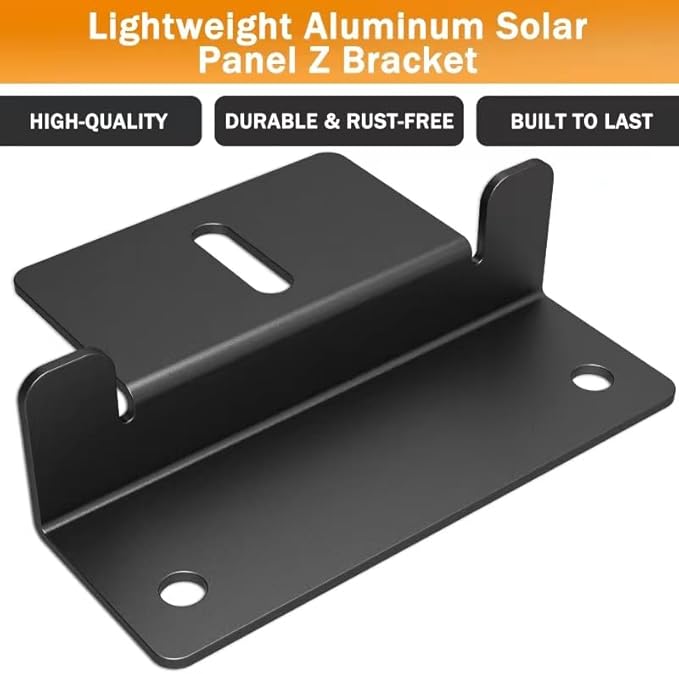 4 PCS Solar Panel Mounting Z Brackets,Lightweight Aluminum Solar Panel Mounting Brackets for RVs, Trailers, Boats, Vans, Campers