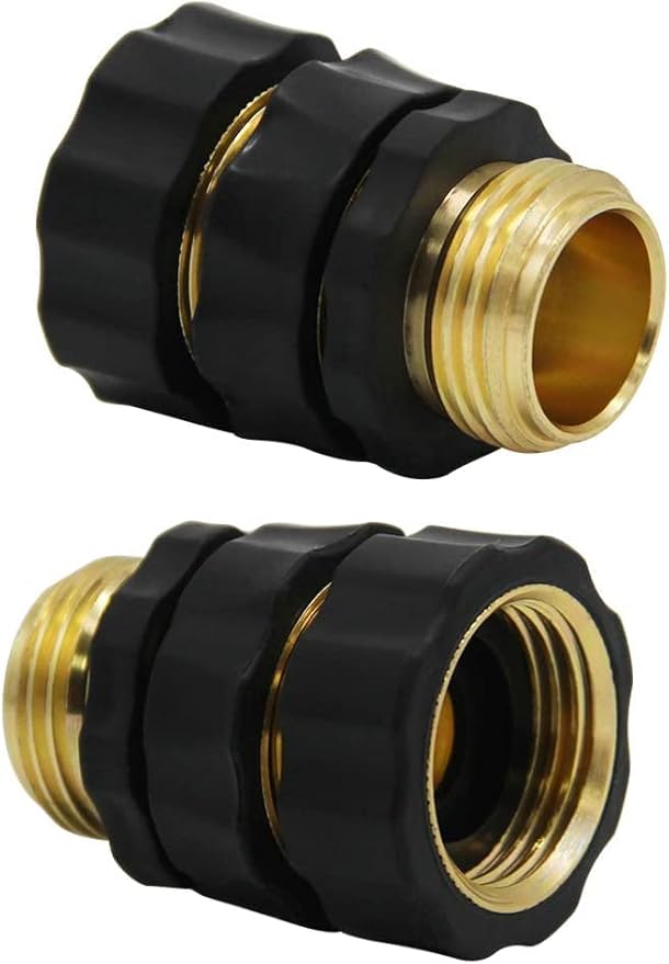 Twinkle Star 3/4 Inch Garden Hose Fitting Quick Connector Male and Female Set (6 Sets)
