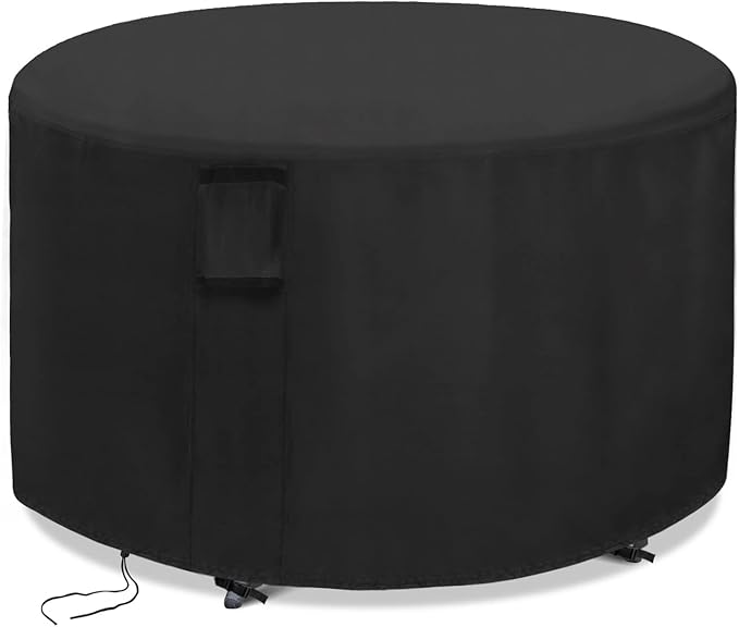 Custom Patio Furniture Cover Round, Outdoor Round Table Cover Waterproof, Patio Furniture Covers for All Weather Resistant