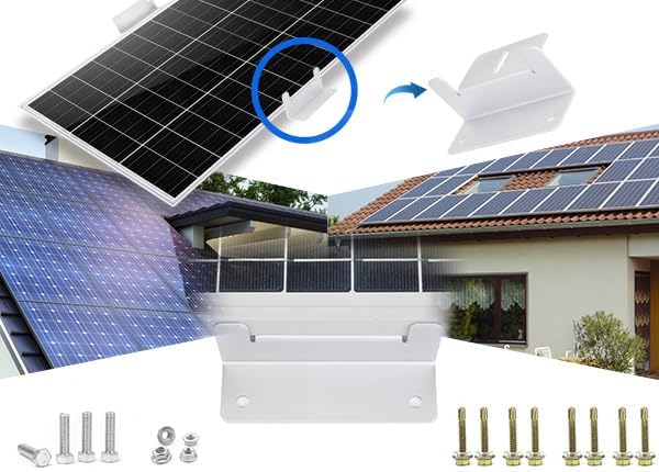 ECO-WORTHY 4 Units Solar Panel Mounting Brackets,Z Bracket Sets Lightweight Aluminum Corrosion-Free for RV, Trailer, Boat, Yachs, Wall and Other Off Gird Roof