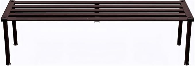 Metal Plant Stand, Rust-proof Aluminum Display Rack, Plants Display Stands Decoration Racks for Living Room Garden Balcony Patio (Ebony, 42.5Inch Tall Leg)