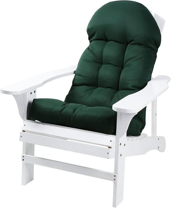 Enipate Weather Resistant Adirondack Chair Cushions High Back Indoor Outdoor Patio Tufted Lounge Cushion Seat Pads
