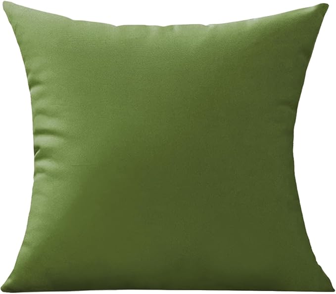 VAKADO Outdoor Waterproof Throw Pillow Covers 16X16 Set of 2 Decorative Army Green Patio Furniture Cushion Cases Outside Decor for Couch Garden Bench Porch