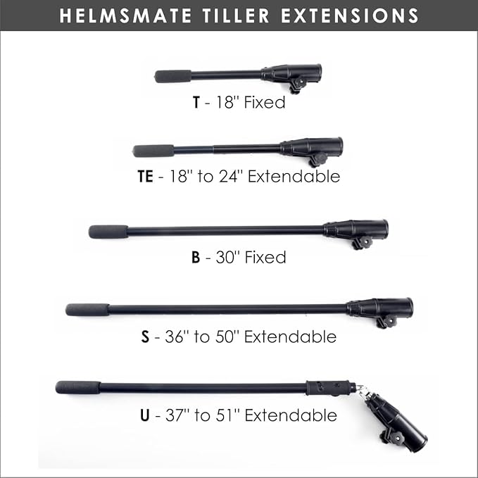 Ironwood Pacific HelmsMate Tiller Extension Handle TE | 18"-24" Extendable w/Extra Sleeve