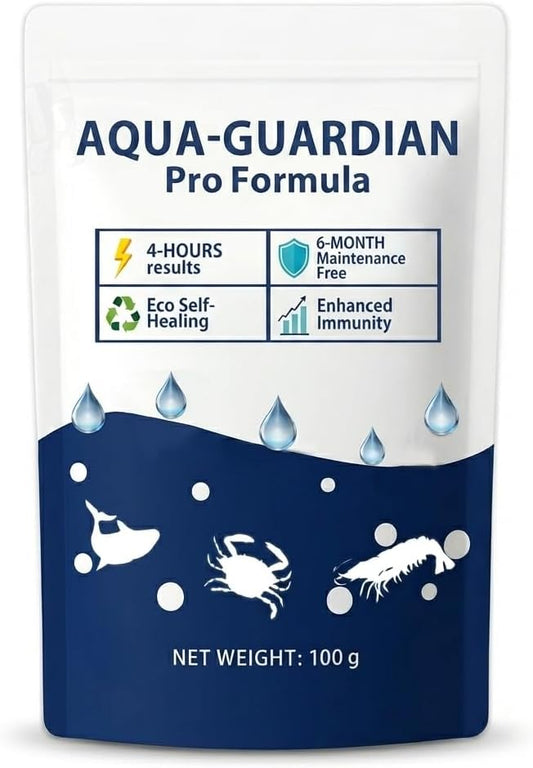 Aqua Guardian Pro Formula for Pond, Long-Lasting Clean Water, Easy to Use, Fish, Pets & Plants Safe (1 Pack, 100 g/Pack)