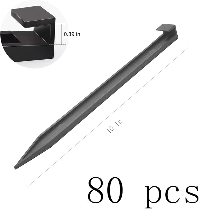 40 Pcs Garden Landscape Anchoring Stakes,10 Inches Yard Stakes for Terrace Boards, Weed Fabric, Garden Inflatable Decor Fixing
