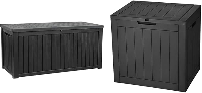 YITAHOME 180 Gallon Deck Box Bundle with 30 Gallon Storage Box for Patio Furniture, Garden Tools, Toys, Pool Accessories