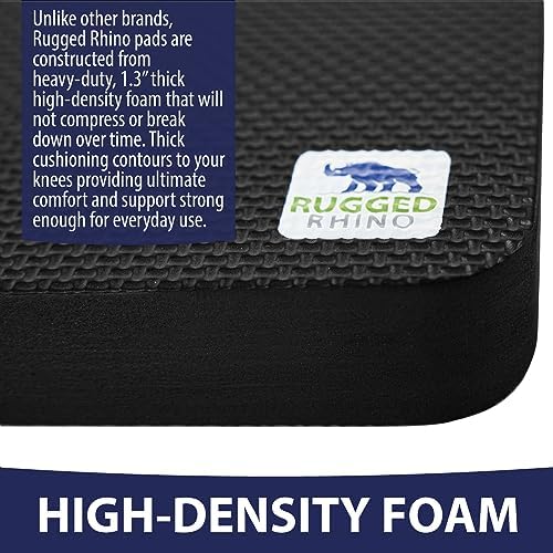 RUGGED RHINO Kneeling Pad and Garden Hose Bundle, Kneeling Pad is 17.5x11 Inch, Garden Hose is 25 Feet Long, Both in Black Color, 2 Item Outdoor Bundle