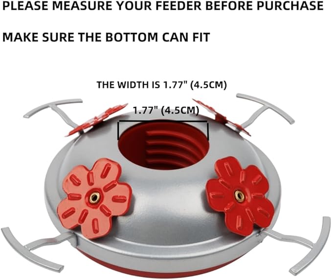 Hummingbird Feeder Bottom Replacement Parts Base Set Includes Feeder Base, Replacement Seal Rings Moat Hook and Brushes (12 Pack)