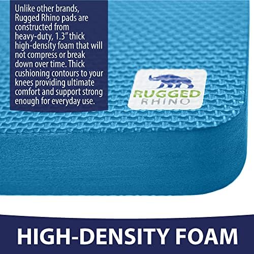 RUGGED RHINO Kneeling Pad and Garden Hose Bundle, Blue Kneeling Pad is 17.5x11 Inch, Garden Hose is 25 Feet Long, Black Color, 2 Item Outdoor Bundle