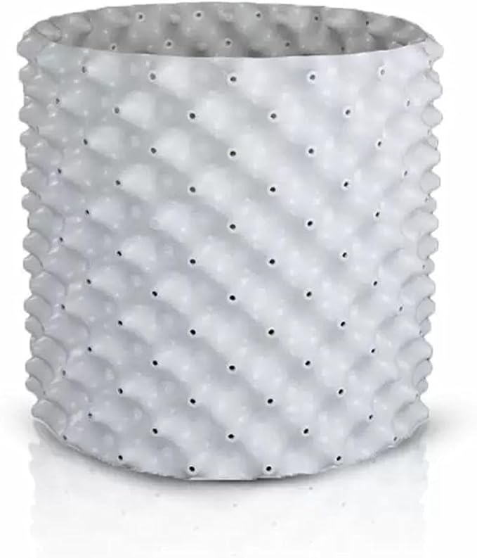 Air Pruning Plastic Root Control Containers/pots Nursery pots for Plants (White, 40cm Tray-5 Sets)