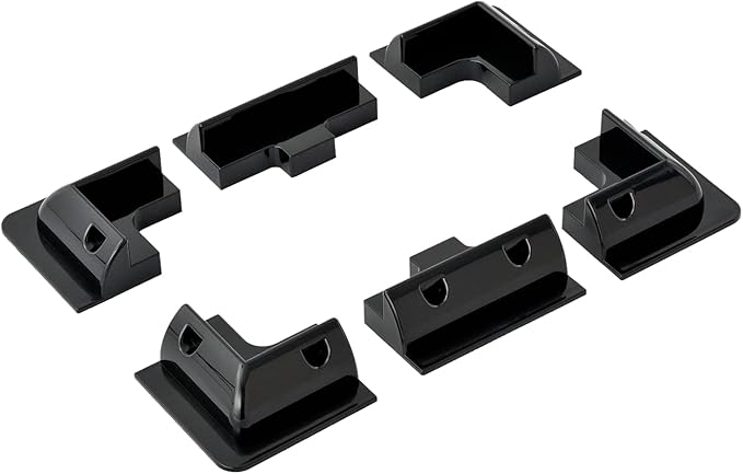 Spartan Power ABS Drill Free Solar Panel Mount 6 Piece (Black) Great for RV's, Vans, Trailers, Buses, Skoolies, Boats