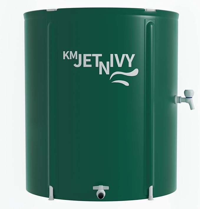 Rain Barrel Upgrade Anti-Collapse Collapsible Rainwater Collection System,Portable Water Storage Tank,Garden Water Catcher(Green,50G)