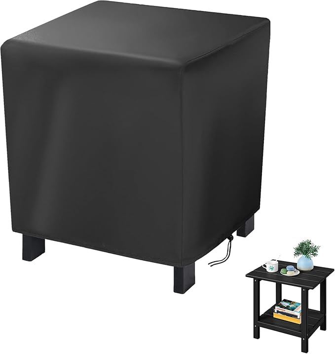 Outdoor Furniture Cover Small,15 Inch Square Patio Table Covers,Waterproof Outside Small Side Table Cover - 15 X 15 X 18 Inch