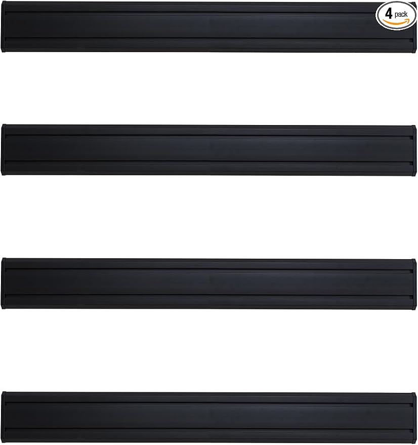 Slat Wall Paneling Garage Tool Organizer Wall Mount 48"L x6"H, 4 Pack, Black Slatwall Panels Garage Wall Organizer Heavy Duty, Easy Installation, Garage Storage and Organization Max Load 1300 LB