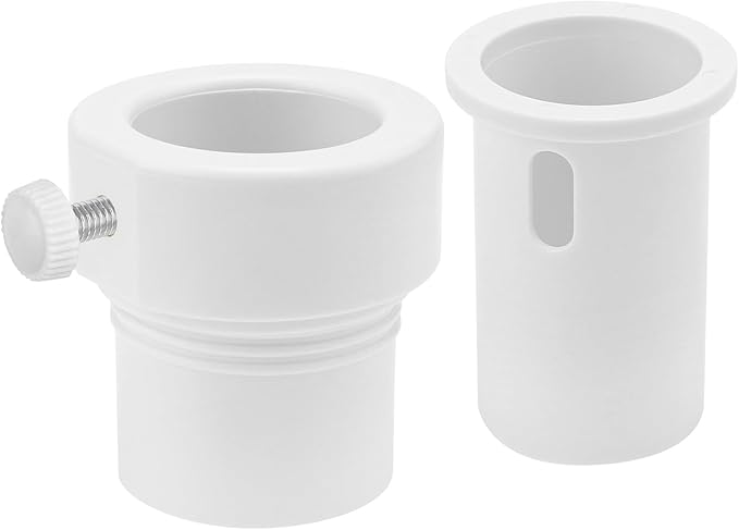 Pool Umbrella Pole Stabilizer Sleeve Adapter - Fit 1.5" & 1.35" Umbrellas Hole Holder Insert for Single-Threaded Baja Deck Pools Sleeves, Reducing Moving and Hold Umbrella in Place (White)