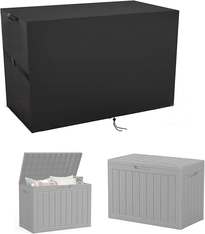 Deck Box Cover for LubanNese 50 Gallon/ for Trygoal 45 Outdoor Storage Box, Waterproof Resin Storage Bin Cover Outdoor Bench Covers -31"L x 17"W x 22"H