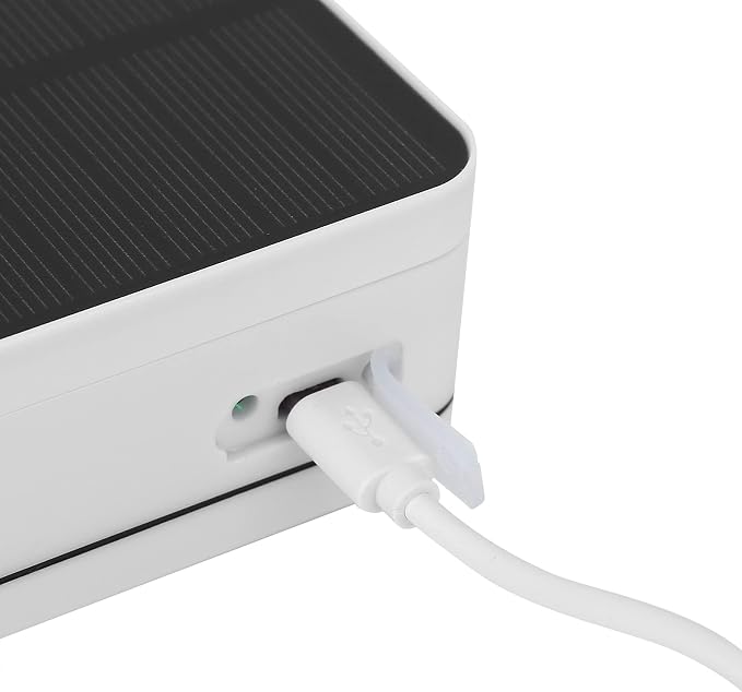 Solar Air Pond Pump, Portable Solar Fish Oxygen Pump, 2200mAh Large Capacity Battery Overcharge Protection Air Pump