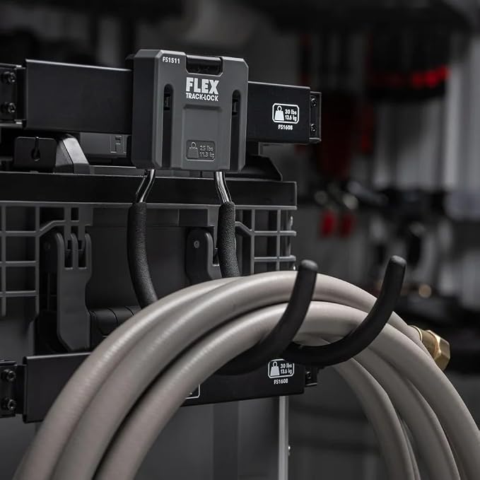 FLEX Track-Lock Wall Mount Storage System Large Folding Dual C-Hook 2 Pack - FS1511-2