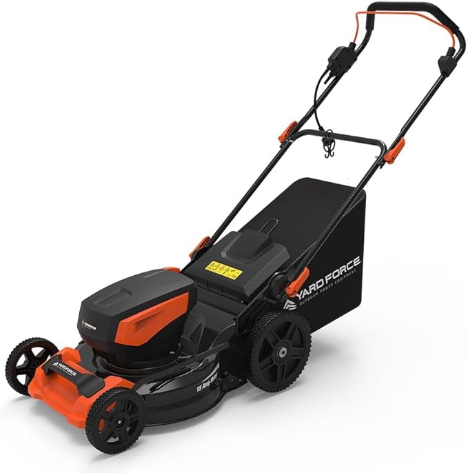 Yard Force 19-inch Electric Lawn Mower YF1518-3N1, 19-inch Metal Decking, 1-3 inch 7 Positions Central Cutting Height, 12" Rear Wheel, 14 Gal Grass Bag