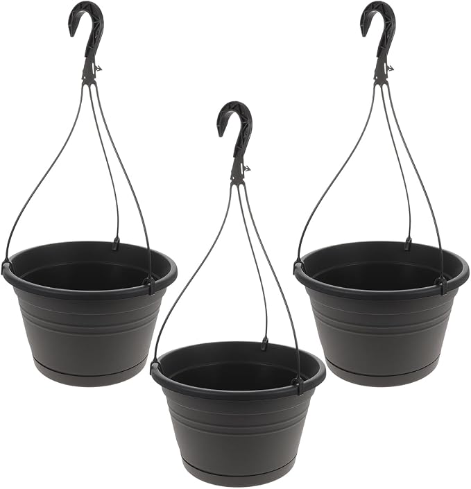 DOITOOL 3pcs Flowerpot Balcony Hanging Planter Hanging Holder Hanging Plant Pot Indoor Yard Garden Hanging Planter Outdoor Planter Pots Orchid Pots with Hook Plastic P518 Lighthouse