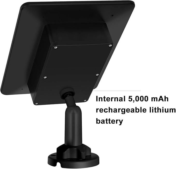 Trail Camera Solar Panel, Mini Solar Battery Charger DC 12V/1A 6V/1.5A & USB-C Build-in 5000mAh Rechargeable Lithium Battery, IP66 Waterproof Hunting Accessory, 10ft Cable, 6.7" Lx4.6 Wx1.25 H