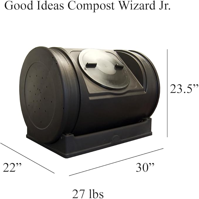 Good Ideas EZCJR-BLK 7-Cubic-Foot Compost Wizard Jr., Black