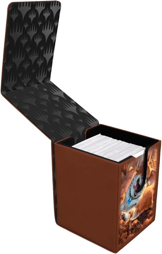 Ultra Pro - Mana 8 Alcove Edge Deck Box - Lotus for Magic: The Gathering, Store & Protect up to 100 Standard Size MTG Cards, Great for Commander Deck, Side Loading Deck Box, Premium Leatherette