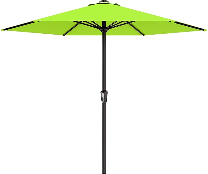 AreShark 11 FT Patio Umbrella for Outdoor, Outdoor Table Umbrella with Push Button Tilt and Crank, Outdoor Patio Umbrellas with 6 Sturdy Ribs, Patio Umbrellas for Market, Garden, Pool (Apple Green)