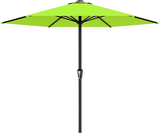 AreShark 11 FT Patio Umbrella for Outdoor, Outdoor Table Umbrella with Push Button Tilt and Crank, Outdoor Patio Umbrellas with 6 Sturdy Ribs, Patio Umbrellas for Market, Garden, Pool (Apple Green)